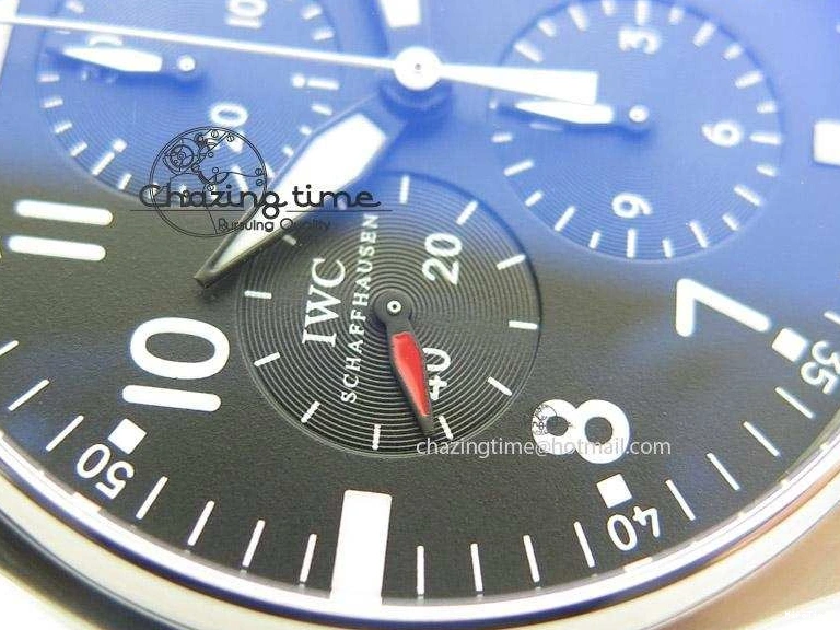 MIROTIME 0122 Minimalist Pilot Chrono 3777 43mm ZF 1:1 Best Edition Black Dial On SS Bracelet A 7364